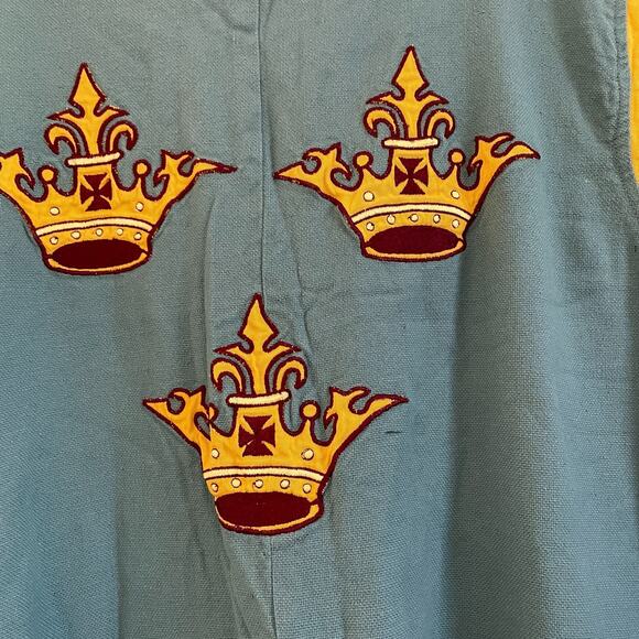 Windlass Medieval Renaissance Pull Over Tunic Top Costume Cosplay Blue Mens S - Picture 5 of 7